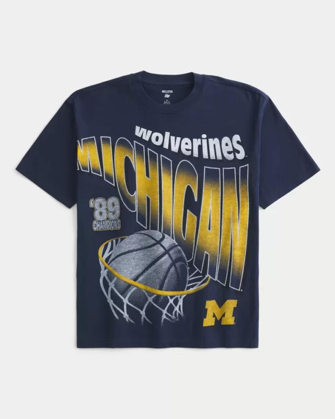 Boxy Michigan Wolverines Graphic Tee,Boxy Michigan Wolverines Graphic Tee Boxy Michigan Wolverines Graphic Tee,Boxy Michigan Wolverines Graphic Tee