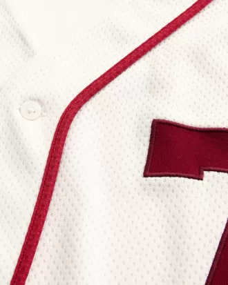 Boxy Number Graphic Baseball Jersey,Boxy Number Graphic Baseball Jersey