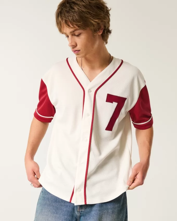 Boxy Number Graphic Baseball Jersey,Boxy Number Graphic Baseball Jersey Boxy Number Graphic Baseball Jersey,Boxy Number Graphic Baseball Jersey