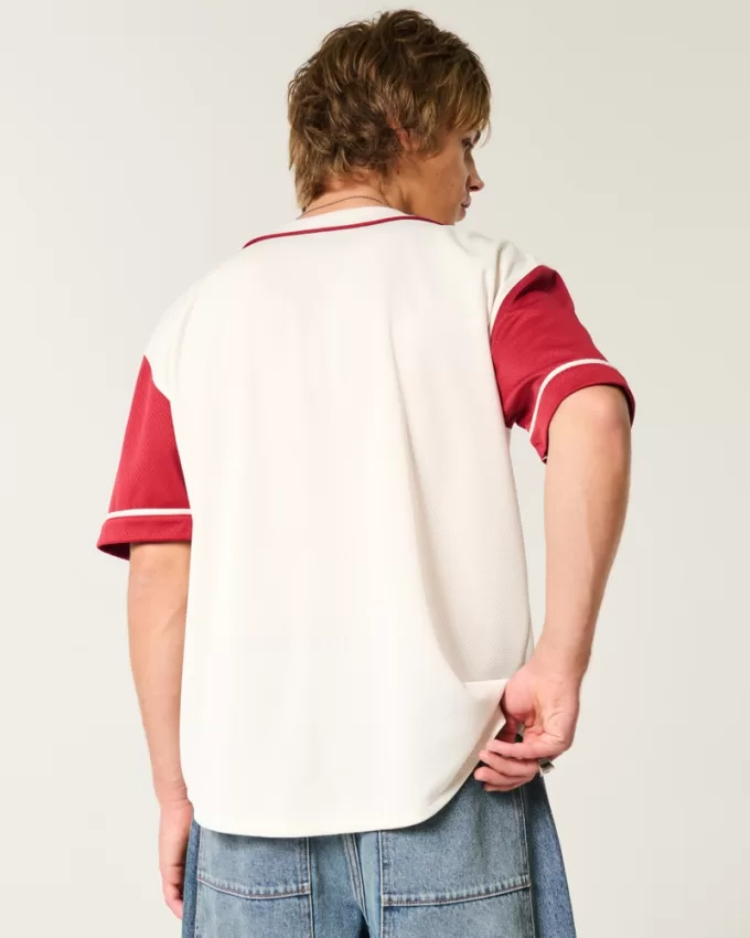 Boxy Number Graphic Baseball Jersey,Boxy Number Graphic Baseball Jersey Boxy Number Graphic Baseball Jersey,Boxy Number Graphic Baseball Jersey
