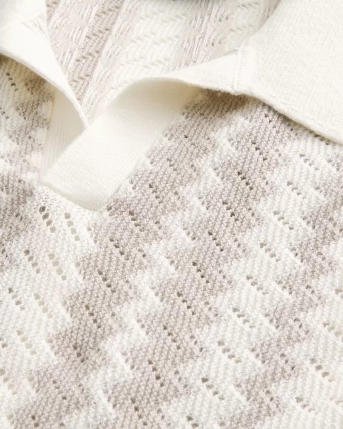 Boxy Pattern Sweater Polo,Boxy Pattern Sweater Polo Boxy Pattern Sweater Polo,Boxy Pattern Sweater Polo