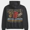 Boxy Purdue University Graphic Hoodie,Boxy Purdue University Graphic Hoodie