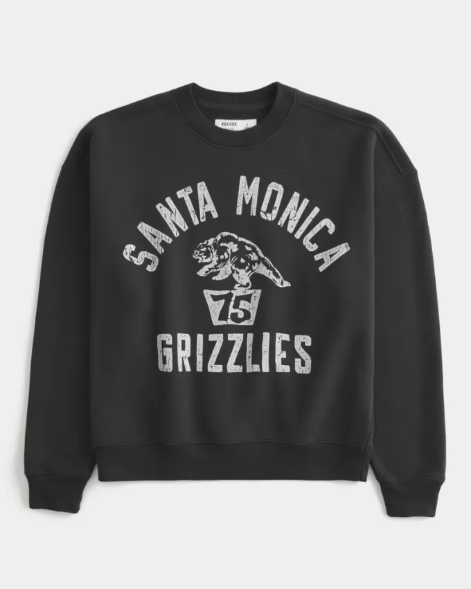 Boxy Santa Monica Grizzlies Graphic Crew Sweatshirt,Boxy Santa Monica Grizzlies Graphic Crew Sweatshirt Boxy Santa Monica Grizzlies Graphic Crew Sweatshirt,Boxy Santa Monica Grizzlies Graphic Crew Sweatshirt