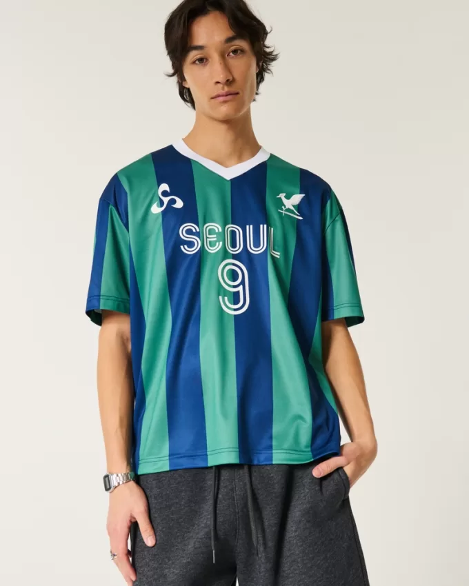 Boxy Seoul Graphic Soccer Jersey,Boxy Seoul Graphic Soccer Jersey Boxy Seoul Graphic Soccer Jersey,Boxy Seoul Graphic Soccer Jersey