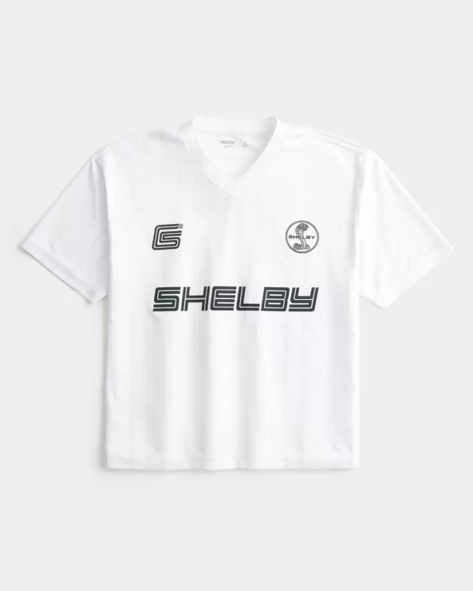 Boxy Shelby Graphic Soccer Jersey,Boxy Shelby Graphic Soccer Jersey
