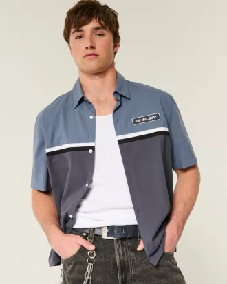 Boxy Shelby Graphic Workwear Shirt,Boxy Shelby Graphic Workwear Shirt