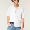 Boxy Short-Sleeve Linen-Blend Shirt,Boxy Short-Sleeve Linen-Blend Shirt Boxy Short-Sleeve Linen-Blend Shirt,Boxy Short-Sleeve Linen-Blend Shirt