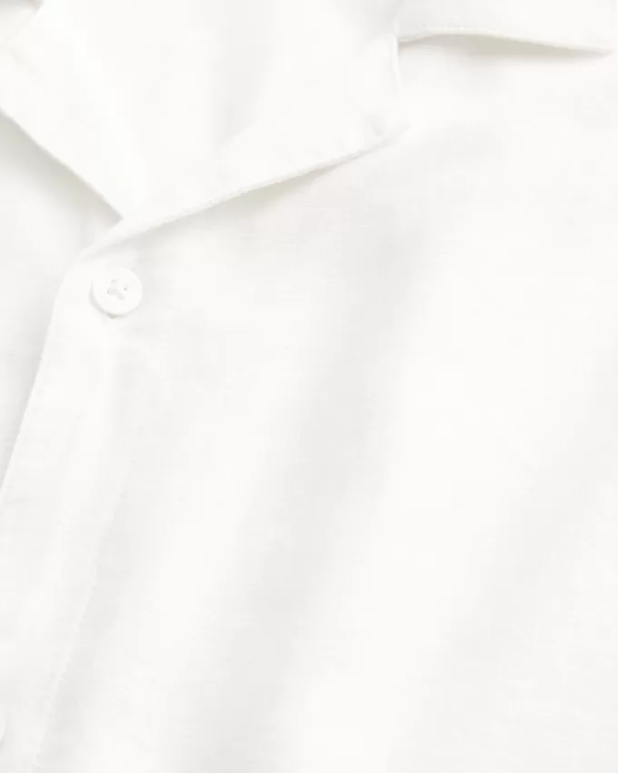 Boxy Short-Sleeve Linen-Blend Shirt,Boxy Short-Sleeve Linen-Blend Shirt Boxy Short-Sleeve Linen-Blend Shirt,Boxy Short-Sleeve Linen-Blend Shirt