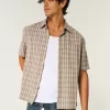 Boxy Short-Sleeve Plaid Shirt,Boxy Short-Sleeve Plaid Shirt Boxy Short-Sleeve Plaid Shirt,Boxy Short-Sleeve Plaid Shirt