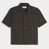 Boxy Short-Sleeve Plaid Shirt,Boxy Short-Sleeve Plaid Shirt Boxy Short-Sleeve Plaid Shirt,Boxy Short-Sleeve Plaid Shirt