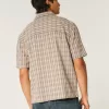 Boxy Short-Sleeve Plaid Shirt,Boxy Short-Sleeve Plaid Shirt Boxy Short-Sleeve Plaid Shirt,Boxy Short-Sleeve Plaid Shirt