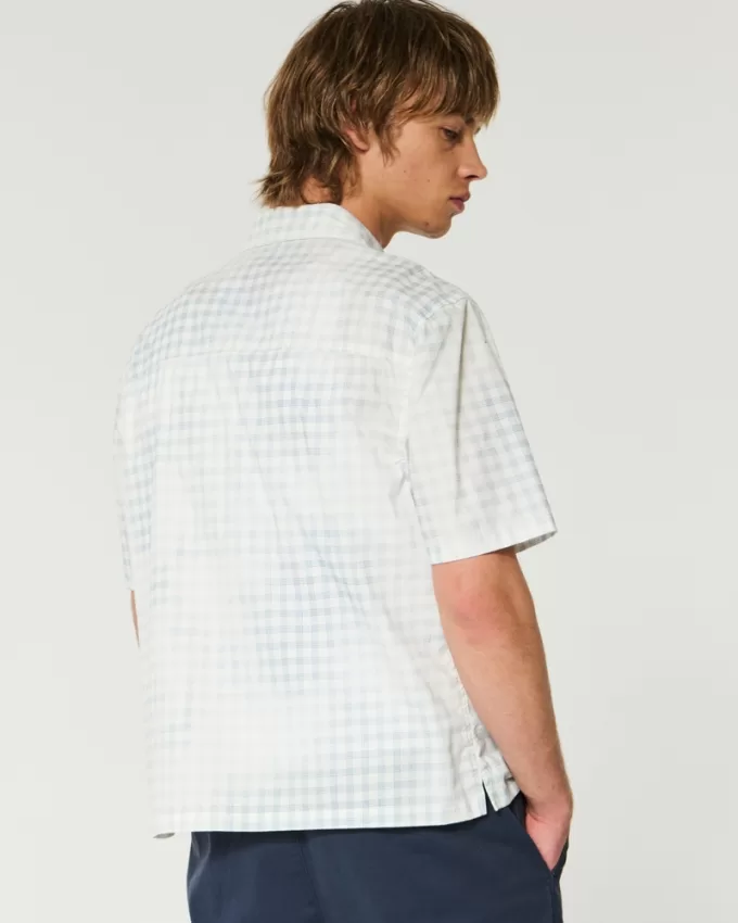 Boxy Short-Sleeve Poplin Shirt,Boxy Short-Sleeve Poplin Shirt Boxy Short-Sleeve Poplin Shirt,Boxy Short-Sleeve Poplin Shirt