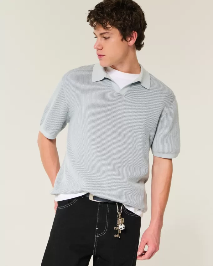 Boxy Sweater Polo,Boxy Sweater Polo Boxy Sweater Polo,Boxy Sweater Polo