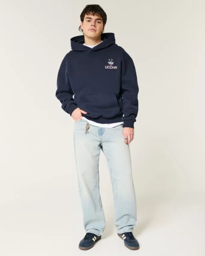 Boxy UConn Graphic Hoodie,Boxy UConn Graphic Hoodie Boxy UConn Graphic Hoodie,Boxy UConn Graphic Hoodie