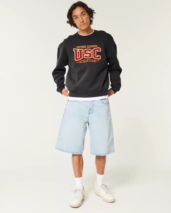 Boxy USC Athletics Graphic Crew Sweatshirt,Boxy USC Athletics Graphic Crew Sweatshirt Boxy USC Athletics Graphic Crew Sweatshirt,Boxy USC Athletics Graphic Crew Sweatshirt