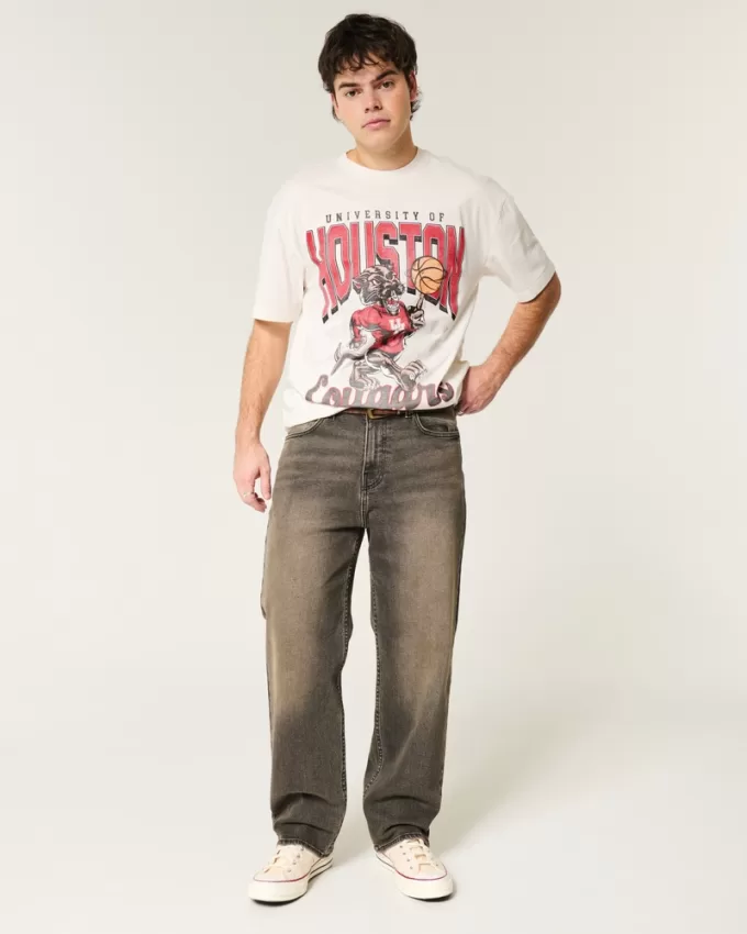 Boxy University of Houston Cougars Graphic Tee,Boxy University of Houston Cougars Graphic Tee Boxy University of Houston Cougars Graphic Tee,Boxy University of Houston Cougars Graphic Tee