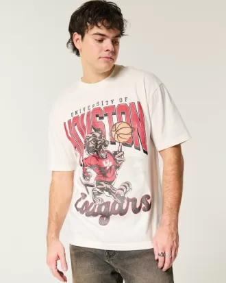 Boxy University of Houston Cougars Graphic Tee,Boxy University of Houston Cougars Graphic Tee