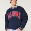 Boxy University of Illinois Fighting Illini Graphic Crew Sweatshirt,Boxy University of Illinois Fighting Illini Graphic Crew Sweatshirt Boxy University of Illinois Fighting Illini Graphic Crew Sweatshirt,Boxy University of Illinois Fighting Illini Graphic Crew Sweatshirt