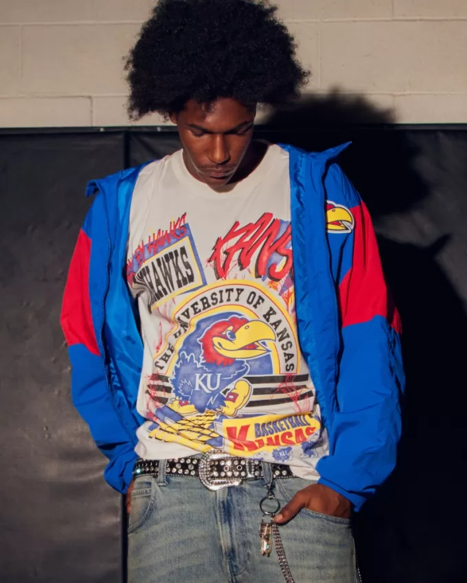 Boxy University of Kansas Jayhawks Graphic Tee,Boxy University of Kansas Jayhawks Graphic Tee Boxy University of Kansas Jayhawks Graphic Tee,Boxy University of Kansas Jayhawks Graphic Tee