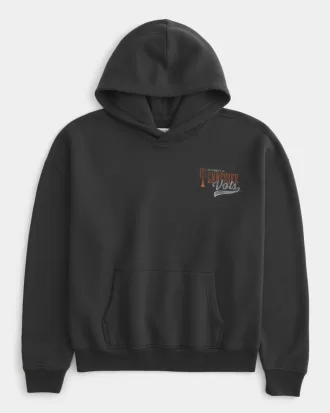 Boxy University of Tennessee Vols Graphic Hoodie,Boxy University of Tennessee Vols Graphic Hoodie