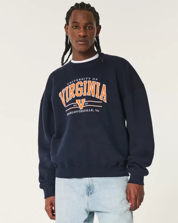 Boxy University of Virginia Graphic Crew Sweatshirt,Boxy University of Virginia Graphic Crew Sweatshirt Boxy University of Virginia Graphic Crew Sweatshirt,Boxy University of Virginia Graphic Crew Sweatshirt