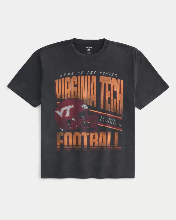 Boxy Virginia Tech Hokies Graphic Tee,Boxy Virginia Tech Hokies Graphic Tee
