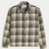 Boxy Washed Flannel Shirt,Boxy Washed Flannel Shirt