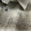 Boxy Washed Flannel Shirt,Boxy Washed Flannel Shirt