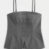 Button-Through Tube Top,Button-Through Tube Top Button-Through Tube Top,Button-Through Tube Top