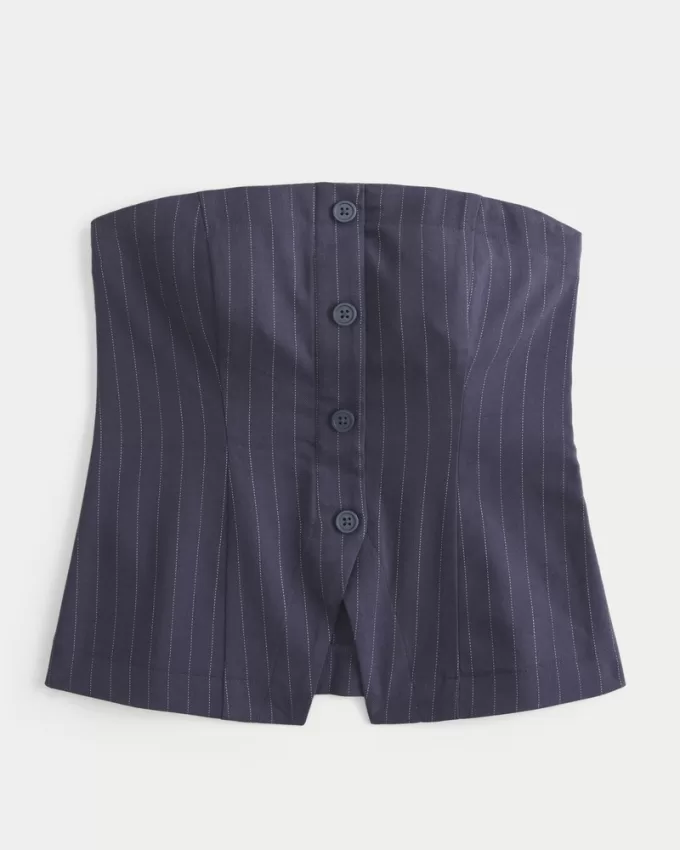 Button-Through Tube Top,Button-Through Tube Top Button-Through Tube Top,Button-Through Tube Top