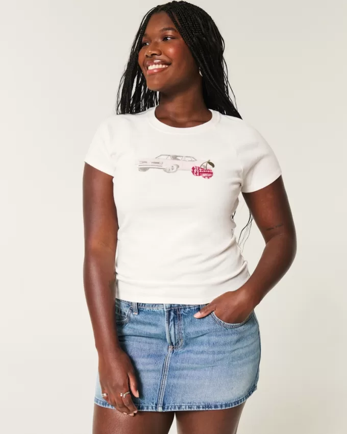 Car Graphic Baby Tee,Car Graphic Baby Tee Car Graphic Baby Tee,Car Graphic Baby Tee