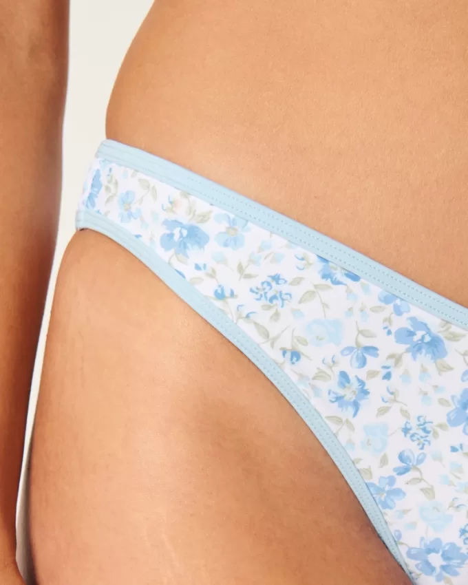 Contrast Strap High-Leg Cheeky Bikini Bottom,Contrast Strap High-Leg Cheeky Bikini Bottom