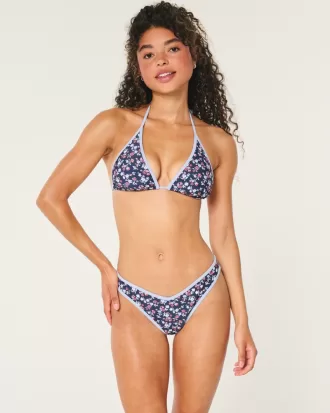 Contrast Strap High-Leg Cheeky Bikini Bottom,Contrast Strap High-Leg Cheeky Bikini Bottom