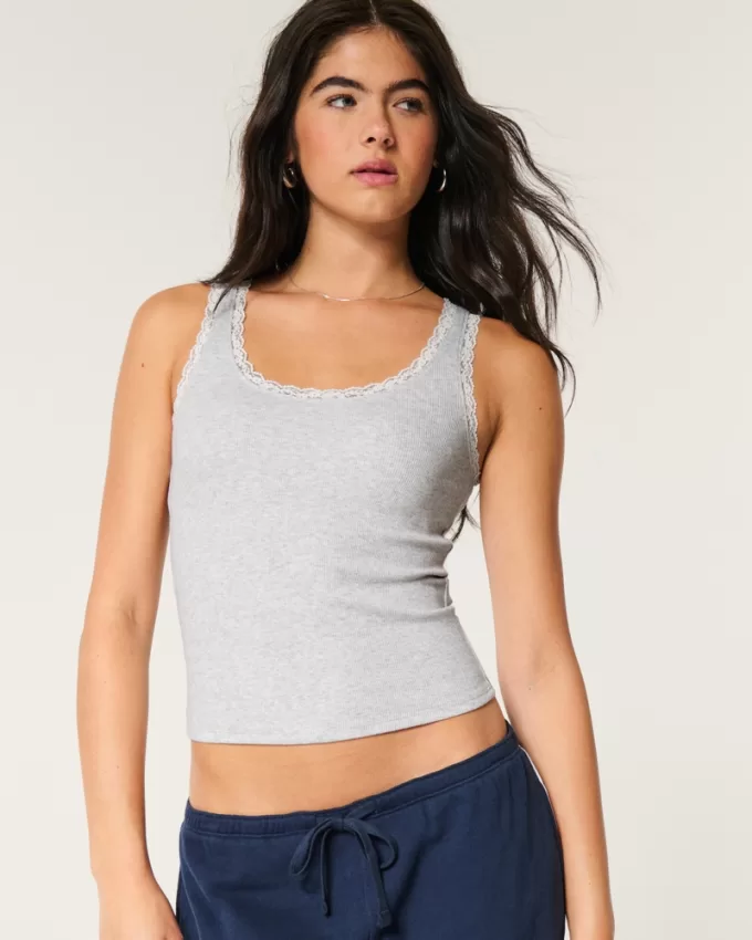 Cotton Blend Lace-Trim Scoop Cami,Cotton Blend Lace-Trim Scoop Cami Cotton Blend Lace-Trim Scoop Cami,Cotton Blend Lace-Trim Scoop Cami