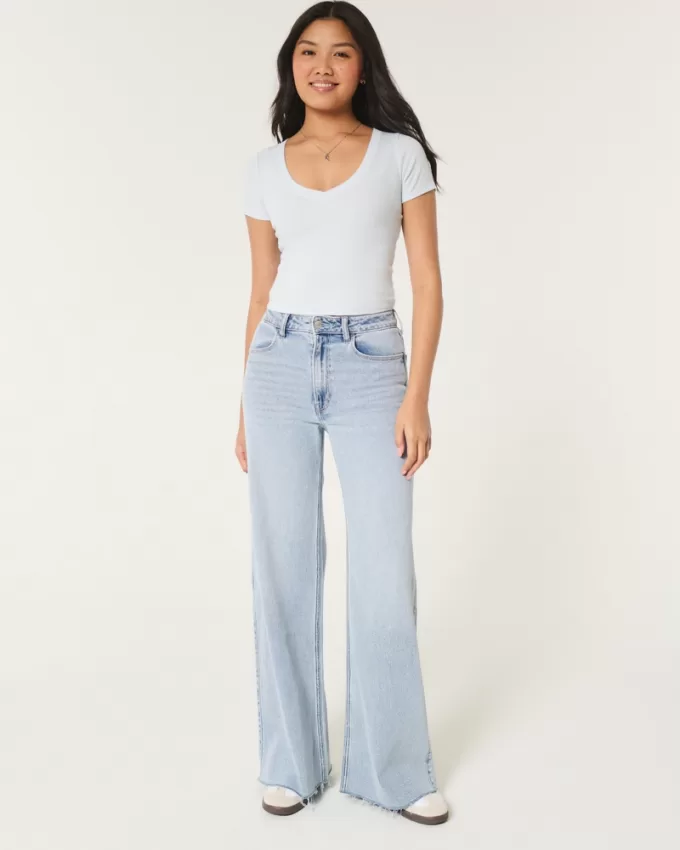 Cotton Blend V-Neck Baby Tee,Cotton Blend V-Neck Baby Tee Cotton Blend V-Neck Baby Tee,Cotton Blend V-Neck Baby Tee