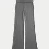 Cozy Knit Foldover Waist Flare Pants,Cozy Knit Foldover Waist Flare Pants