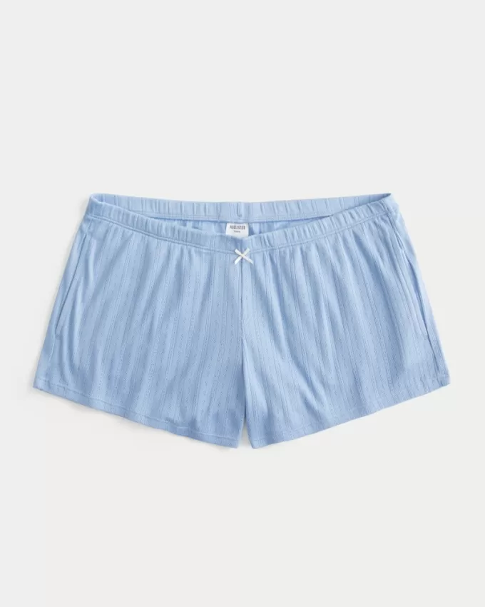 Cozy Pointelle Bow Shortie,Cozy Pointelle Bow Shortie