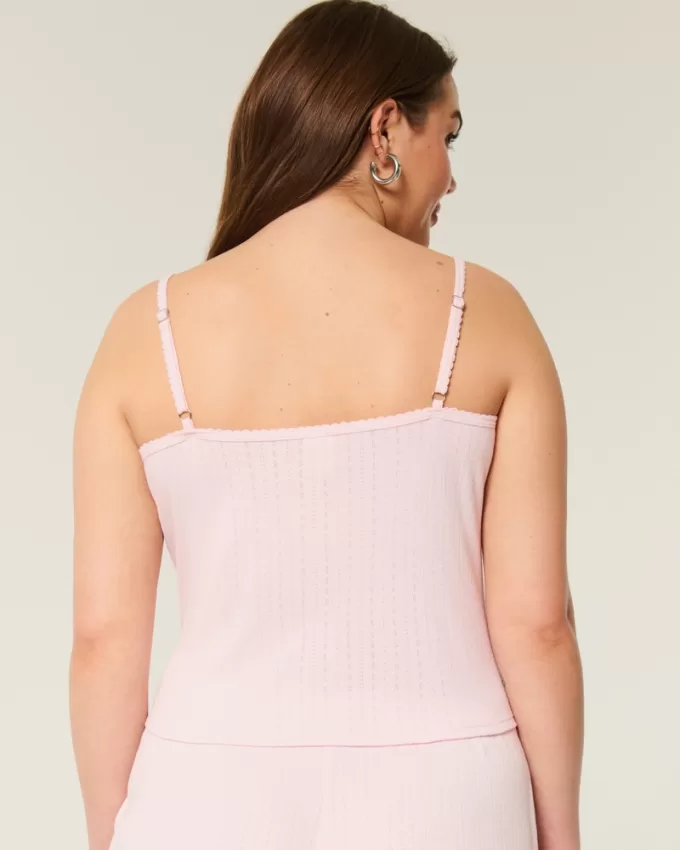 Cozy Pointelle Bow Tank,Cozy Pointelle Bow Tank Cozy Pointelle Bow Tank,Cozy Pointelle Bow Tank