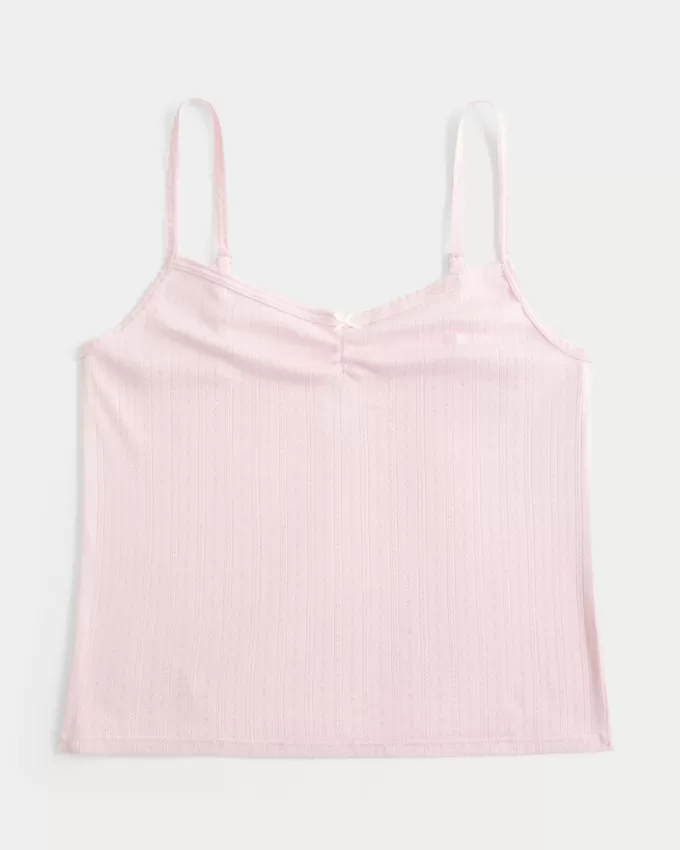 Cozy Pointelle Bow Tank,Cozy Pointelle Bow Tank Cozy Pointelle Bow Tank,Cozy Pointelle Bow Tank