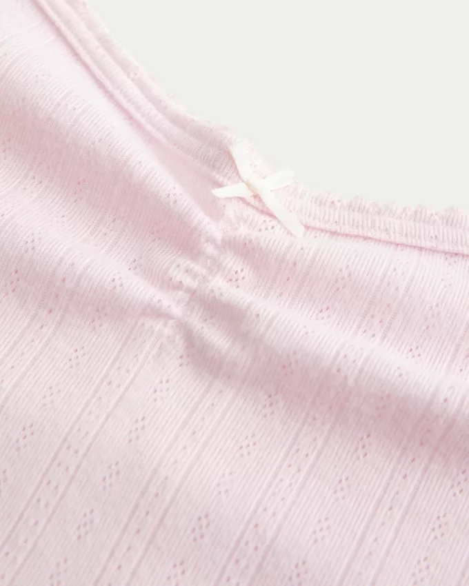 Cozy Pointelle Bow Tank,Cozy Pointelle Bow Tank Cozy Pointelle Bow Tank,Cozy Pointelle Bow Tank