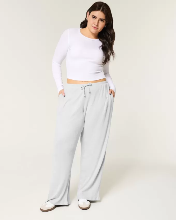 Cozy Ribbed Drawstring Baggy Pants,Cozy Ribbed Drawstring Baggy Pants Cozy Ribbed Drawstring Baggy Pants,Cozy Ribbed Drawstring Baggy Pants