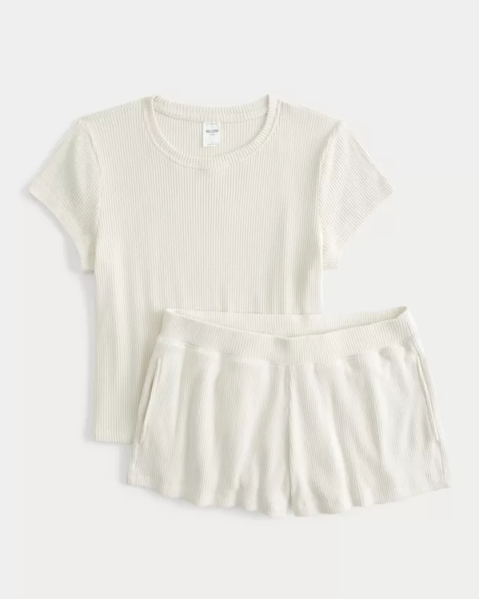 Cozy Ribbed T-Shirt and Shorts Bundle,Cozy Ribbed T-Shirt and Shorts Bundle