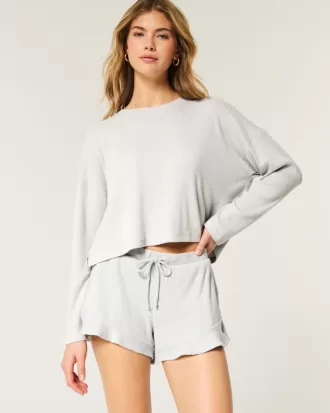 Cozy Ribbed Top & Shorts Set,Cozy Ribbed Top & Shorts Set Cozy Ribbed Top & Shorts Set,Cozy Ribbed Top & Shorts Set