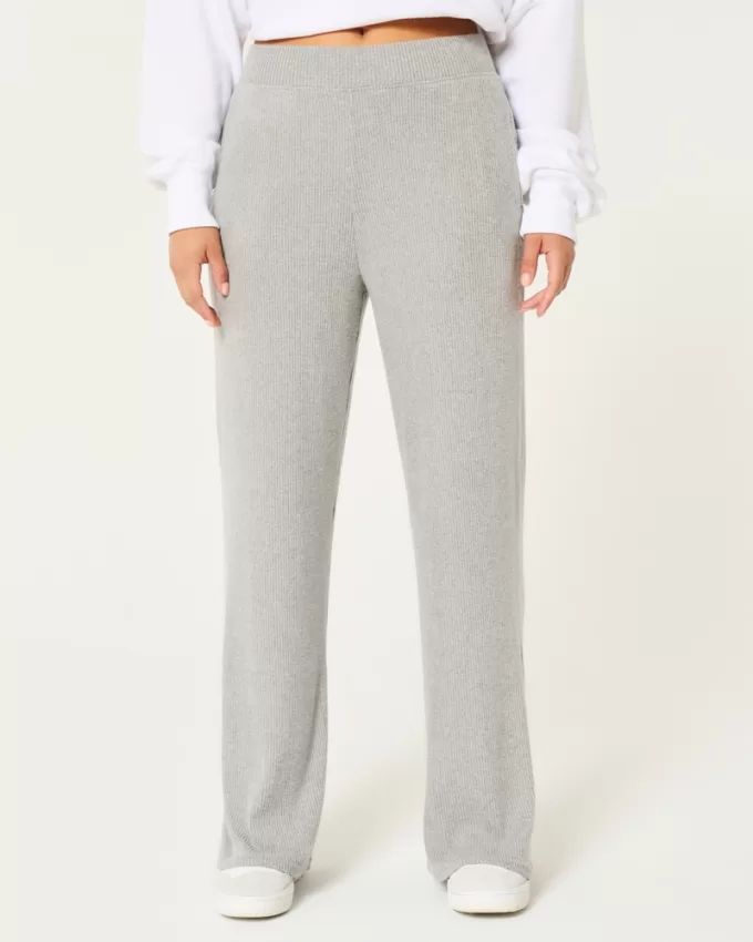 Cozy Ribbed Wide-Leg Pants,Cozy Ribbed Wide-Leg Pants