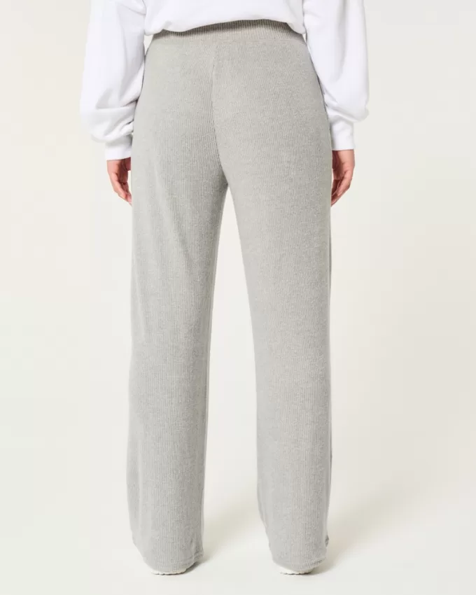 Cozy Ribbed Wide-Leg Pants,Cozy Ribbed Wide-Leg Pants