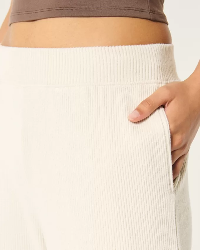 Cozy Ribbed Wide-Leg Pants,Cozy Ribbed Wide-Leg Pants