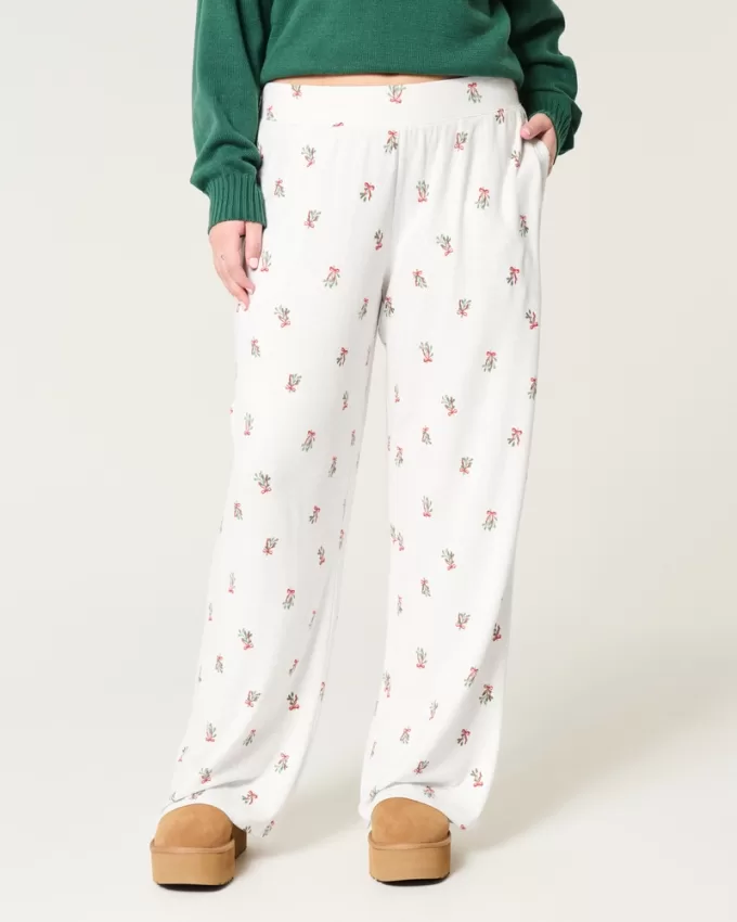 Cozy Wide-Leg Pajama Pants,Cozy Wide-Leg Pajama Pants