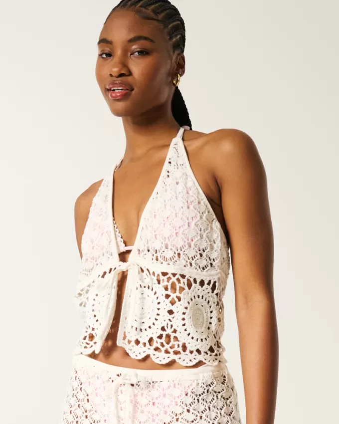 Crochet-Style Cover Up Top,Crochet-Style Cover Up Top