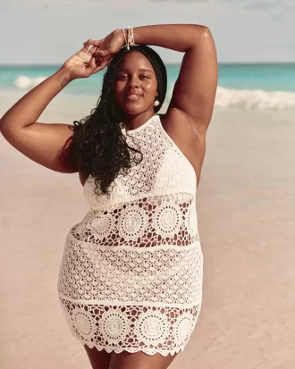 Crochet-Style Halter Cover Up Dress,Crochet-Style Halter Cover Up Dress Crochet-Style Halter Cover Up Dress,Crochet-Style Halter Cover Up Dress