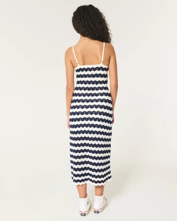 Crochet-Style Midi Dress,Crochet-Style Midi Dress